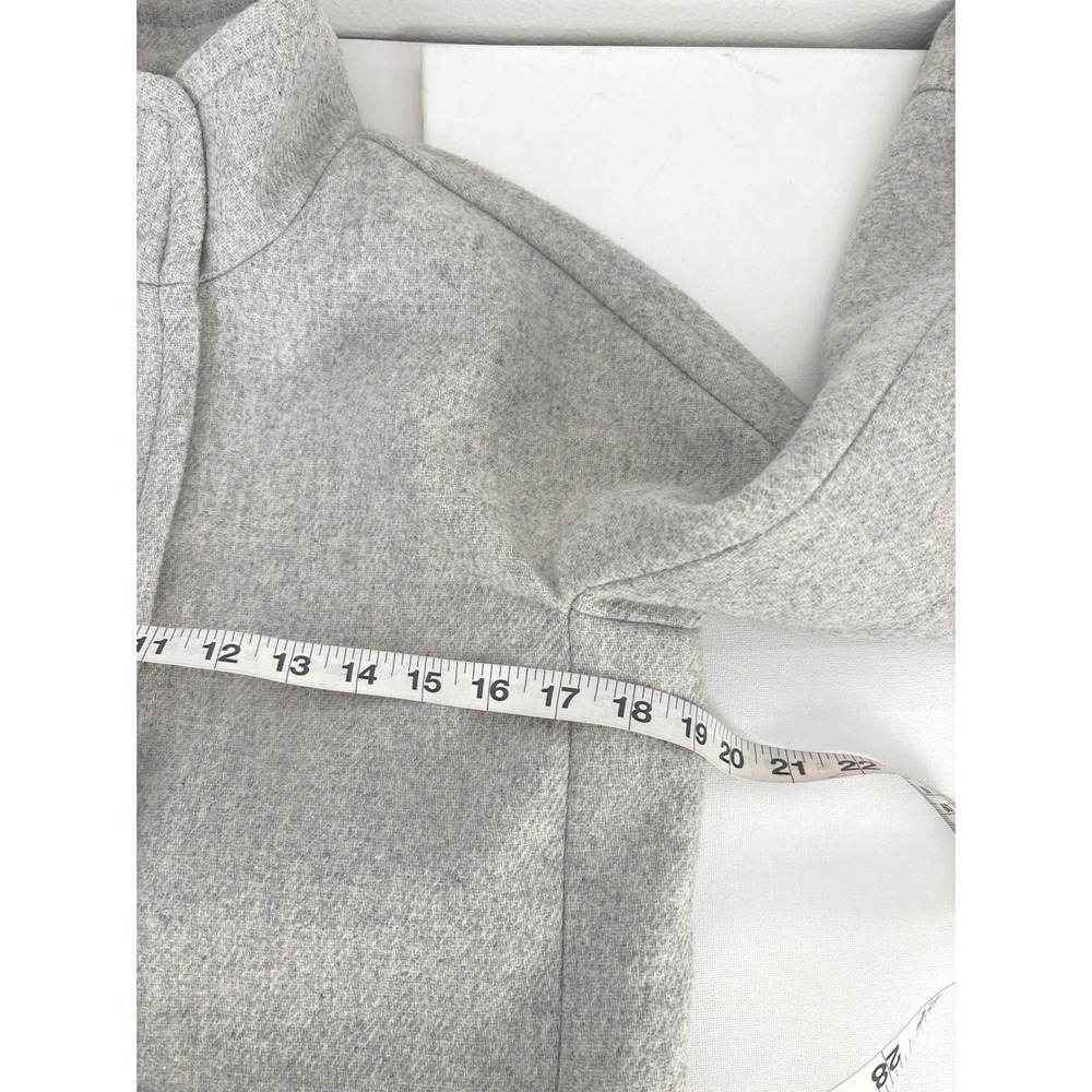 Clean Girl Wool Blend Coat Size 2 Light Grey Stand Collar Chic Winter Jacket - Picture 8 of 13
